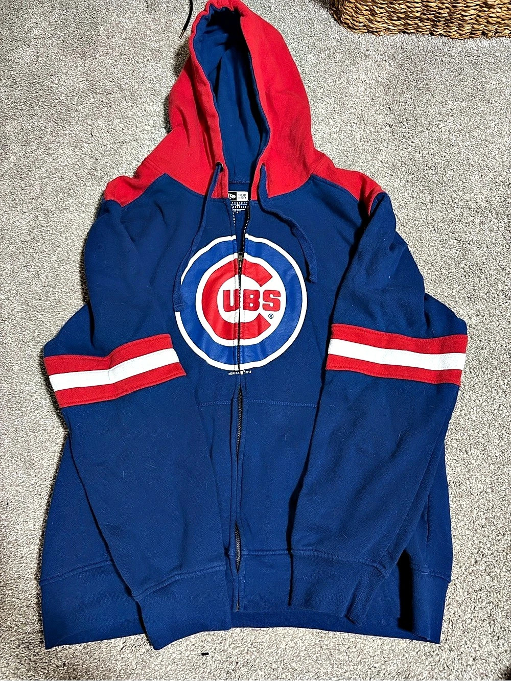 New Era Chicago Cubs Rewind Colorblock Full-Zip Hoodie Colorblock Full-Zip